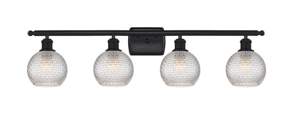 Bathroom Fixtures Four Lights by Innovations ( 405 | 516-4W-BK-G122C-6CL Ballston ) 