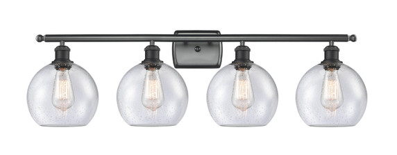 Bathroom Fixtures Four Lights by Innovations ( 405 | 516-4W-BK-G124-8 Ballston ) 