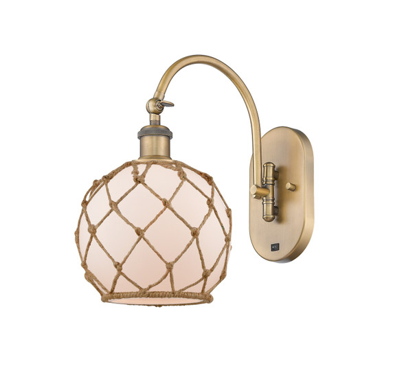 Sconces Single Glass by Innovations ( 405 | 518-1W-BB-G121-8RB Ballston ) 
