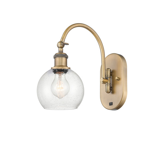 Sconces Single Glass by Innovations ( 405 | 518-1W-BB-G124-6-LED Ballston ) 