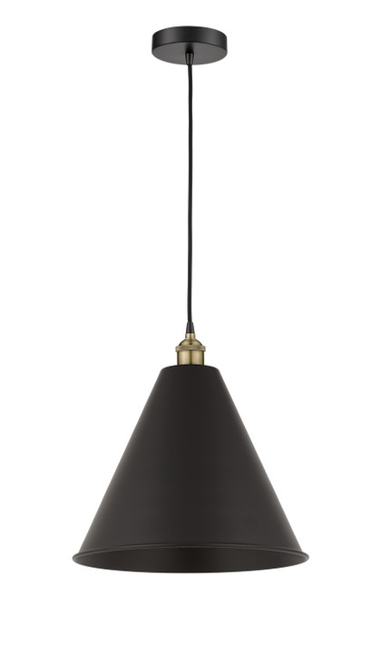 Pendants Metal Shade by Innovations ( 405 | 616-1P-BAB-MBC-16-BK Edison ) 