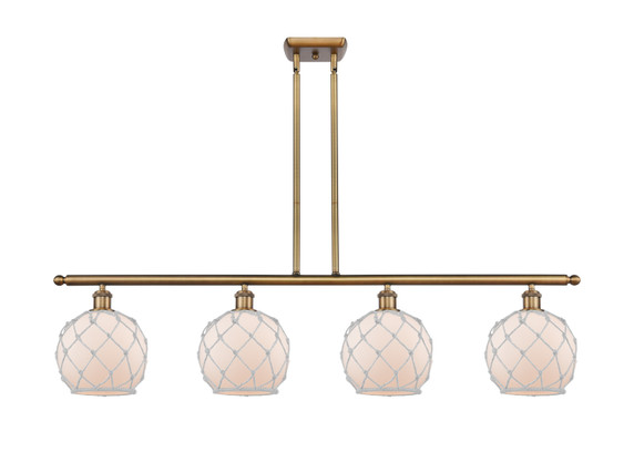 Linear/Island 4 Light + by Innovations ( 405 | 516-4I-BB-G121-8RW-LED Ballston ) 