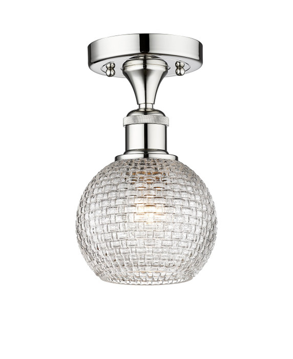 Semi-Flush Mts. Glass Down by Innovations ( 405 | 616-1F-PC-G122C-6CL Edison ) 