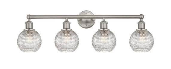 Bathroom Fixtures Four Lights by Innovations ( 405 | 616-4W-SN-G122C-6CL Edison ) 
