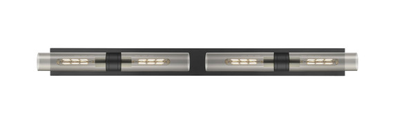 Bathroom Fixtures Cylindrical / Linear by Innovations ( 405 | 617L-4W-BK-G617-11SM Downtown Urban ) 