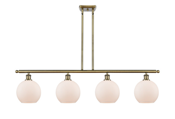 Linear/Island 4 Light + by Innovations ( 405 | 516-4I-AB-G121-8-LED Ballston ) 