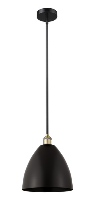 Mini Pendants Metal Shade by Innovations ( 405 | 616-1S-BAB-MBD-12-BK Edison ) 