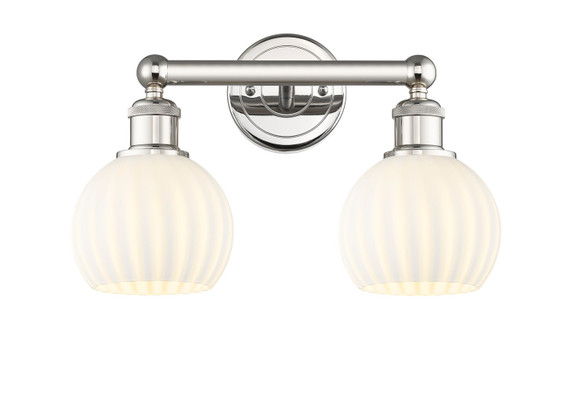 Bathroom Fixtures Two Lights by Innovations ( 405 | 616-2W-PN-G1217-6WV Edison ) 