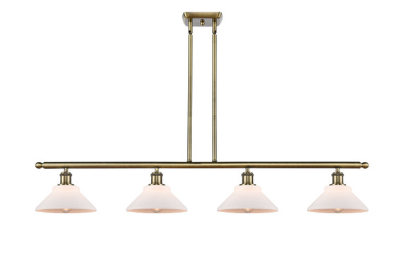 Linear/Island 4 Light + by Innovations ( 405 | 516-4I-AB-G131-LED Ballston ) 