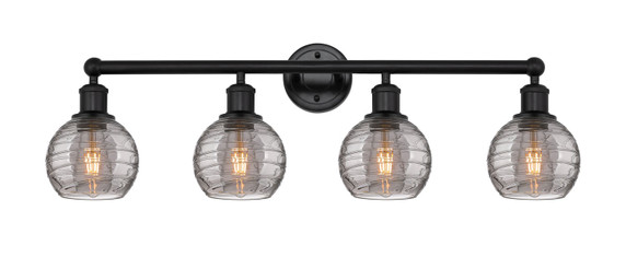 Bathroom Fixtures Four Lights by Innovations ( 405 | 616-4W-BK-G1213-6SM Edison ) 
