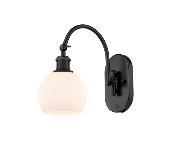 Sconces Single Glass by Innovations ( 405 | 518-1W-BK-G121-6-LED Ballston ) 