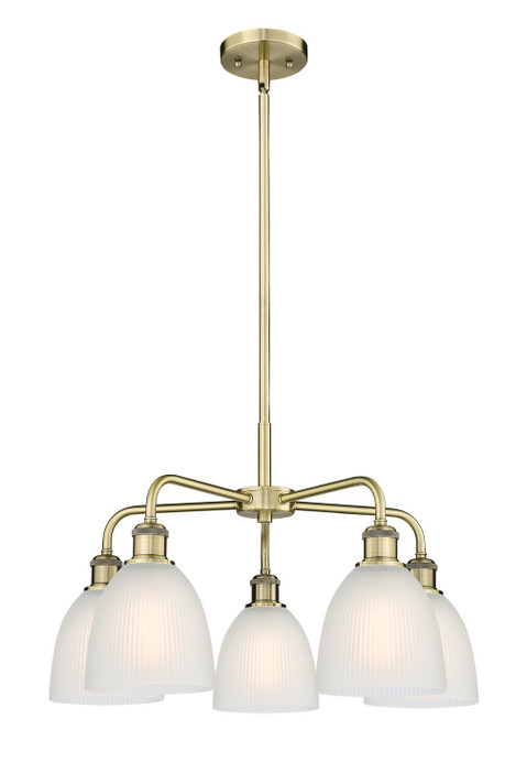 Mid. Chandeliers Glass Down by Innovations ( 405 | 516-5CR-AB-G381 Ballston ) 