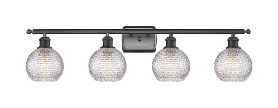 Bathroom Fixtures Four Lights by Innovations ( 405 | 516-4W-OB-G122C-6CL Ballston ) 