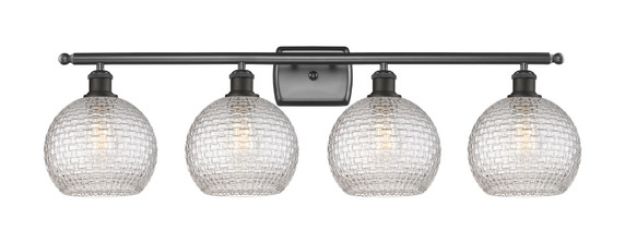 Bathroom Fixtures Four Lights by Innovations ( 405 | 516-4W-OB-G122C-8CL Ballston ) 