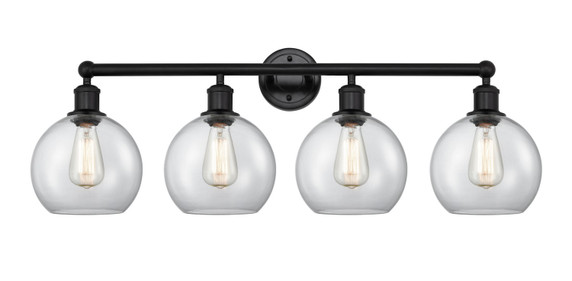 Bathroom Fixtures Four Lights by Innovations ( 405 | 616-4W-BK-G122-8 Edison ) 