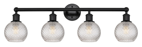 Bathroom Fixtures Four Lights by Innovations ( 405 | 616-4W-BK-G122C-6CL Edison ) 