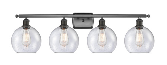 Bathroom Fixtures Four Lights by Innovations ( 405 | 516-4W-OB-G124-8-LED Ballston ) 