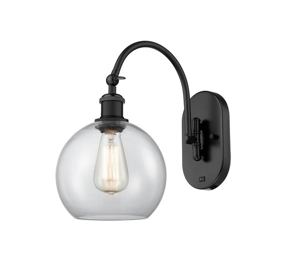 Sconces Single Glass by Innovations ( 405 | 518-1W-BK-G122-8-LED Ballston ) 