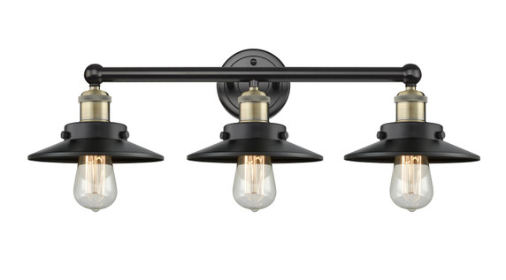 Bathroom Fixtures Three Lights by Innovations ( 405 | 616-3W-BAB-M6-BK Edison ) 