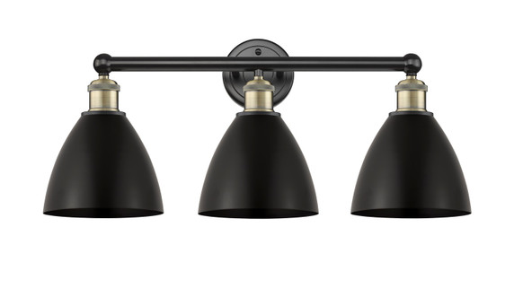 Bathroom Fixtures Three Lights by Innovations ( 405 | 616-3W-BAB-MBD-75-BK Edison ) 