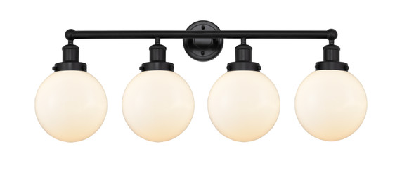 Bathroom Fixtures Four Lights by Innovations ( 405 | 616-4W-BK-G201-8 Edison ) 