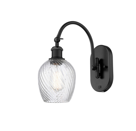 Sconces Single Glass by Innovations ( 405 | 518-1W-BK-G292-LED Ballston ) 
