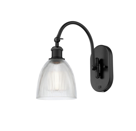Sconces Single Glass by Innovations ( 405 | 518-1W-BK-G382-LED Ballston ) 