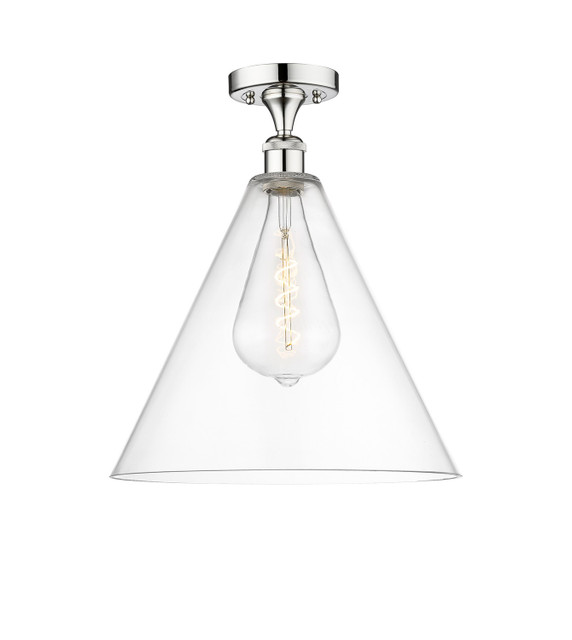 Semi-Flush Mts. Glass Down by Innovations ( 405 | 616-1F-PC-GBC-162 Edison ) 