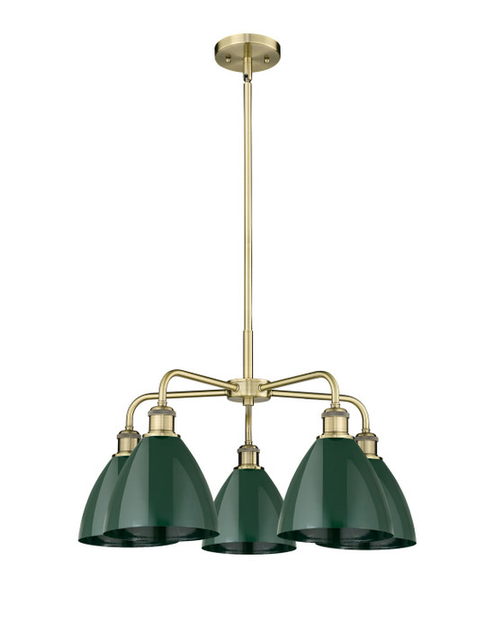 Mid. Chandeliers Glass Down by Innovations ( 405 | 516-5CR-AB-MBD-75-GR Ballston ) 