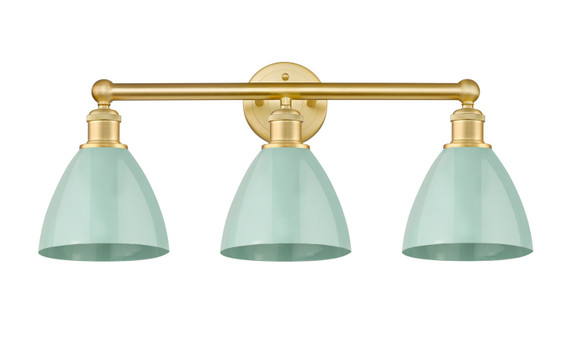 Bathroom Fixtures Three Lights by Innovations ( 405 | 616-3W-SG-MBD-75-SF Edison ) 