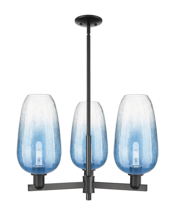 Mid. Chandeliers Glass Up by Innovations ( 405 | 716-3CR-BK-G484-7SB Arcadia ) 