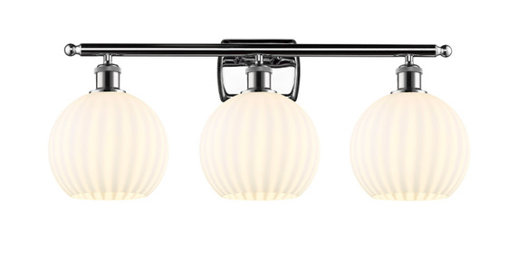 Bathroom Fixtures Three Lights by Innovations ( 405 | 516-3W-PC-G1217-8WV Ballston ) 