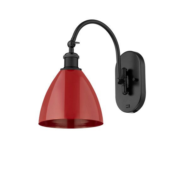 Sconces Single Glass by Innovations ( 405 | 518-1W-BK-MBD-75-RD Ballston ) 
