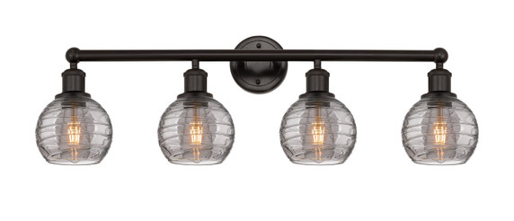 Bathroom Fixtures Four Lights by Innovations ( 405 | 616-4W-OB-G1213-6SM Edison ) 