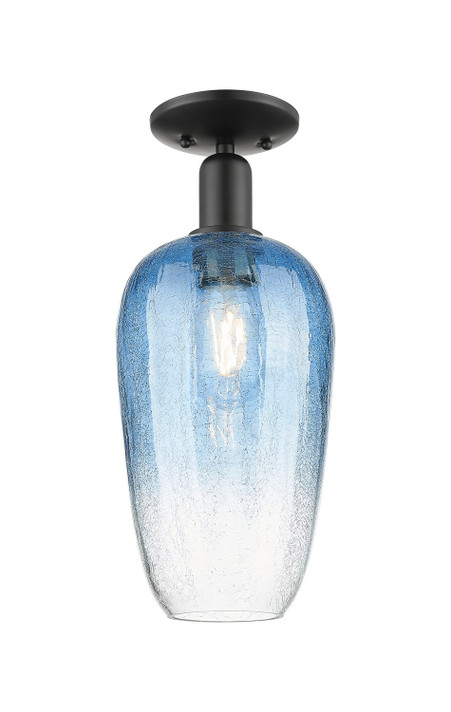 Semi-Flush Mts. Glass Down by Innovations ( 405 | 716-1C-BK-G484-7SB Arcadia ) 