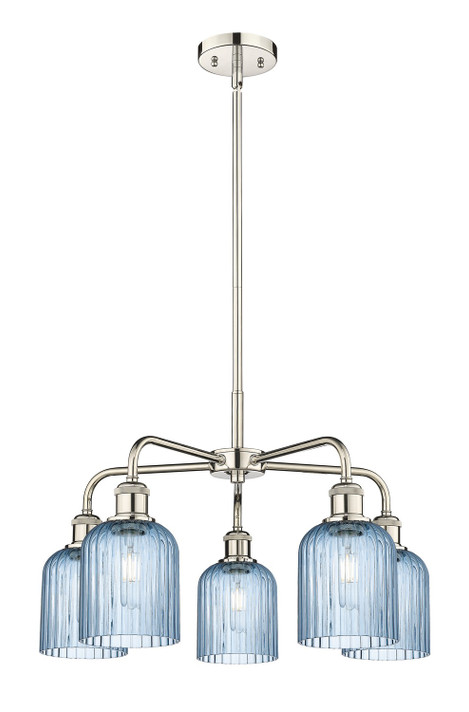 Mid. Chandeliers Glass Down by Innovations ( 405 | 516-5CR-PN-G559-5BL Downtown Urban ) 