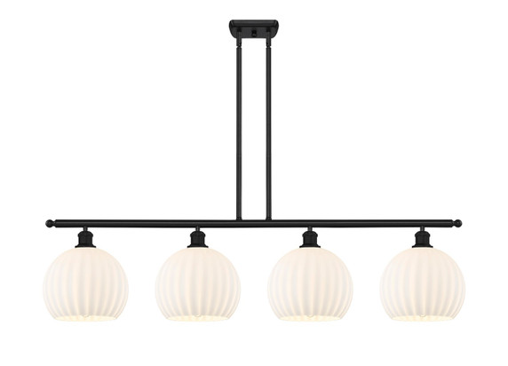 Linear/Island 4 Light + by Innovations ( 405 | 516-4I-BK-G1217-10WV Ballston ) 