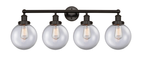 Bathroom Fixtures Four Lights by Innovations ( 405 | 616-4W-OB-G202-8 Edison ) 