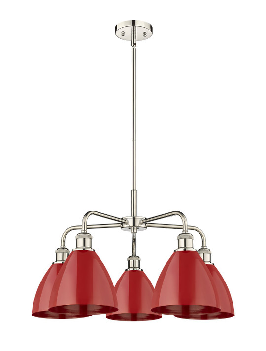 Mid. Chandeliers Metal Shade by Innovations ( 405 | 516-5CR-PN-MBD-75-RD Ballston ) 