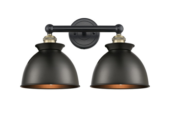Bathroom Fixtures Two Lights by Innovations ( 405 | 616-2W-BAB-M14-BK Edison ) 