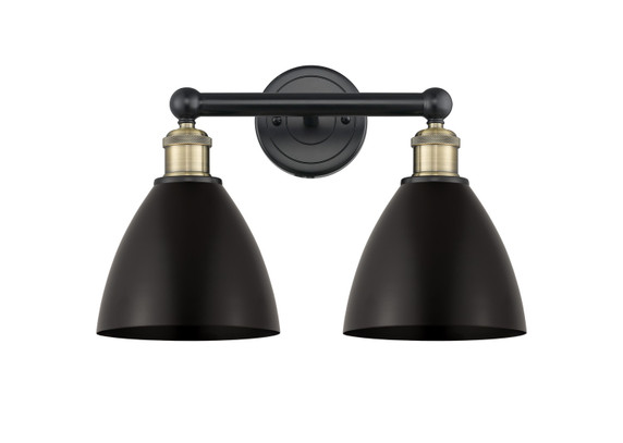 Bathroom Fixtures Two Lights by Innovations ( 405 | 616-2W-BAB-MBD-75-BK Edison ) 