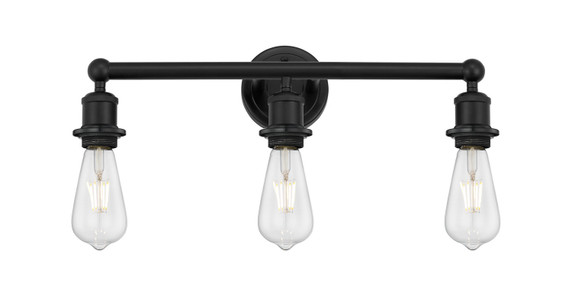 Bathroom Fixtures Three Lights by Innovations ( 405 | 616-3W-BK Edison ) 