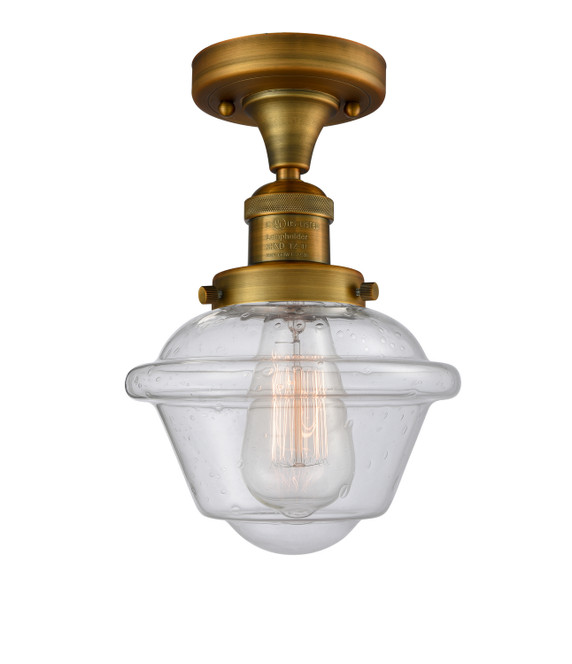 Semi-Flush Mts. Glass Down by Innovations ( 405 | 517-1CH-BB-G534-LED Franklin Restoration ) 