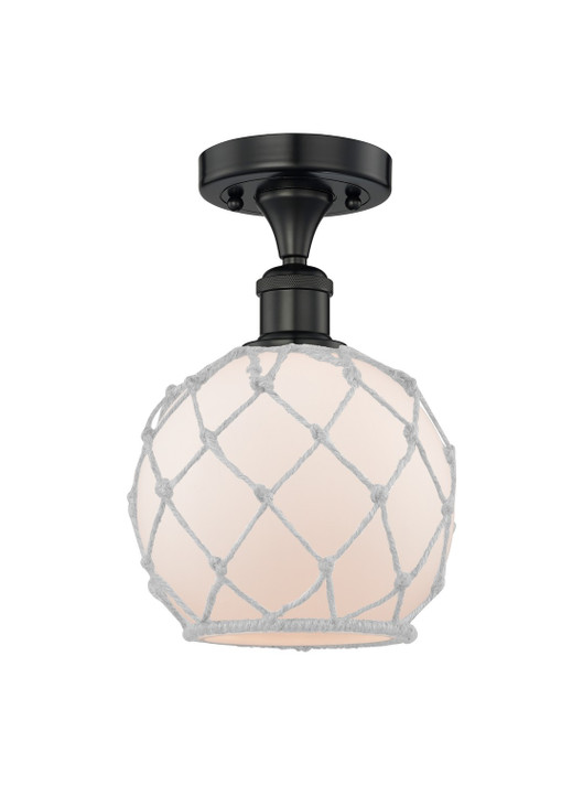 Semi-Flush Mts. Glass Down by Innovations ( 405 | 616-1F-BK-G121-8RW Edison ) 