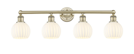 Bathroom Fixtures Four Lights by Innovations ( 405 | 616-4W-AB-G1217-6WV Edison ) 