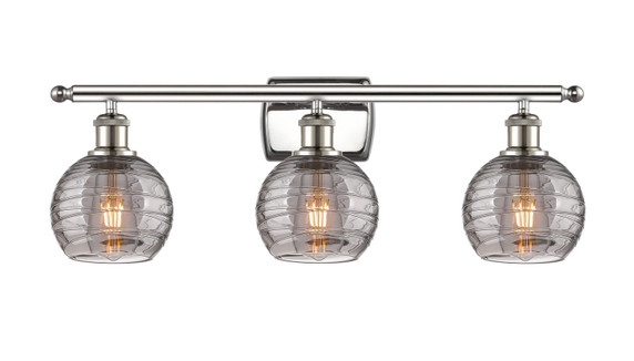 Bathroom Fixtures Three Lights by Innovations ( 405 | 516-3W-PN-G1213-6SM Ballston ) 