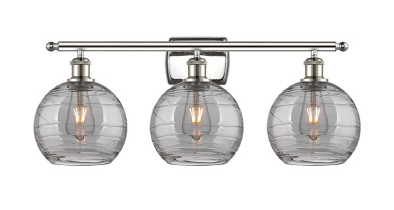 Bathroom Fixtures Three Lights by Innovations ( 405 | 516-3W-PN-G1213-8SM Ballston ) 
