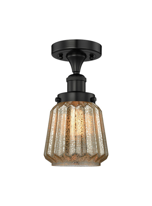 Semi-Flush Mts. Glass Down by Innovations ( 405 | 616-1F-BK-G146 Edison ) 
