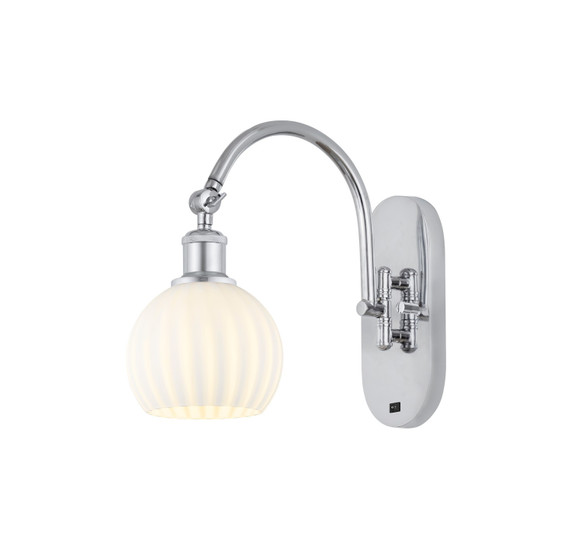 Sconces Single Glass by Innovations ( 405 | 518-1W-PC-G1217-6WV Ballston ) 