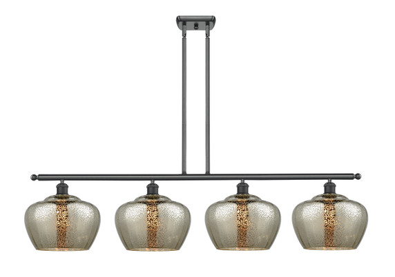 Linear/Island 4 Light + by Innovations ( 405 | 516-4I-BK-G96-L-LED Ballston ) 